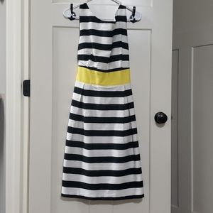 Black and white striped dress